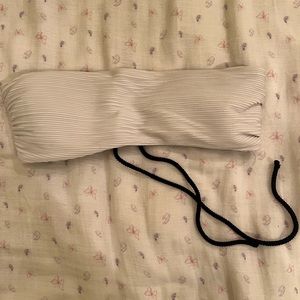 Zara white and black bikini top